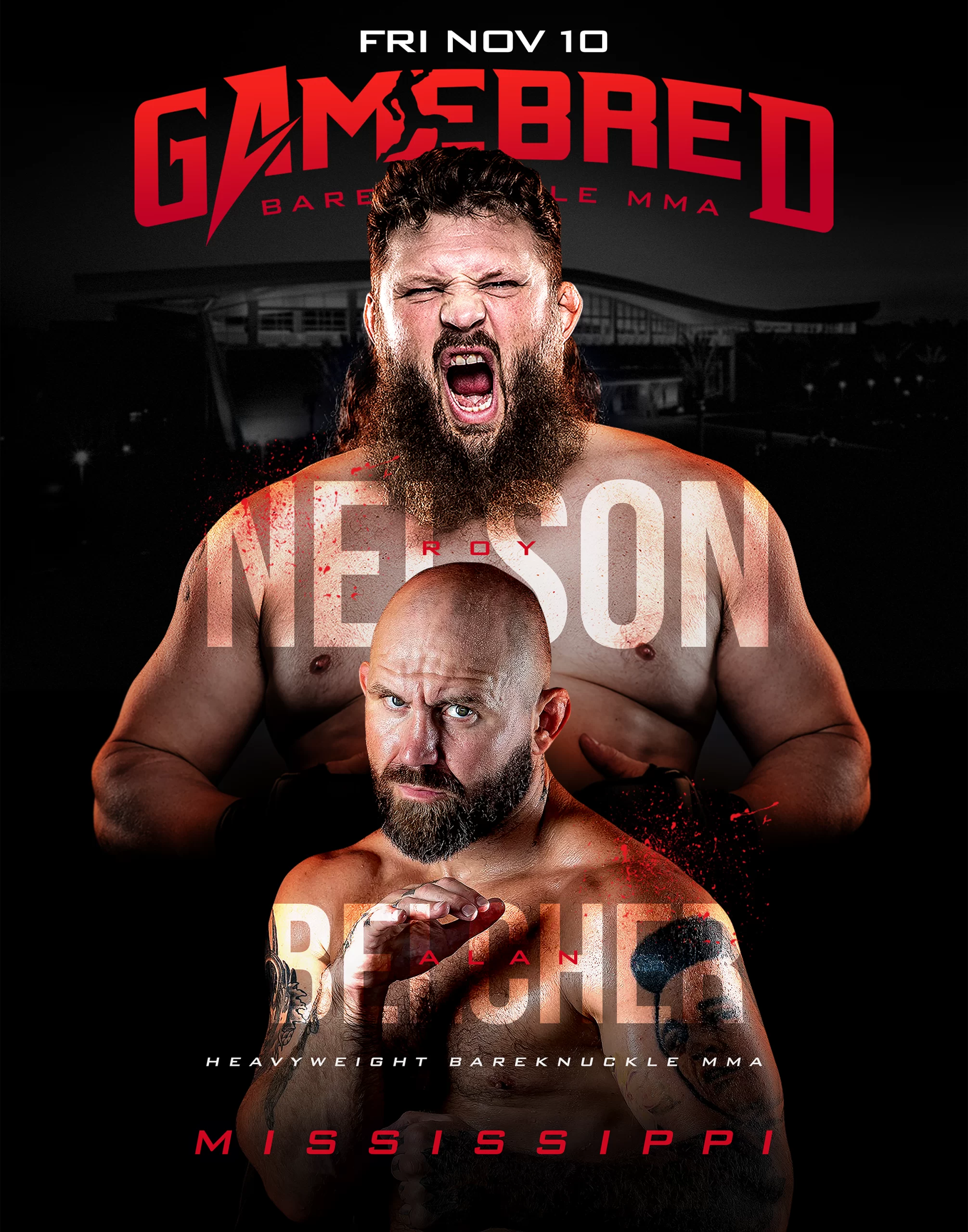Gamebred Bareknuckle 6 MMA Fight Poster